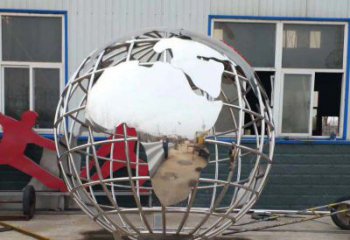 达州中领雕塑制作专业不锈钢地球仪景观雕塑