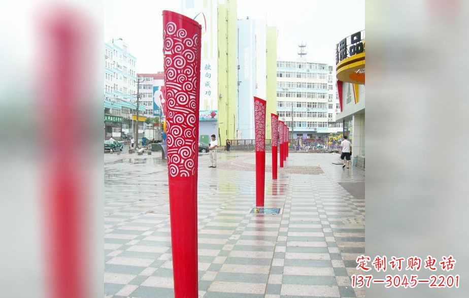 达州广场不锈钢火炬雕塑