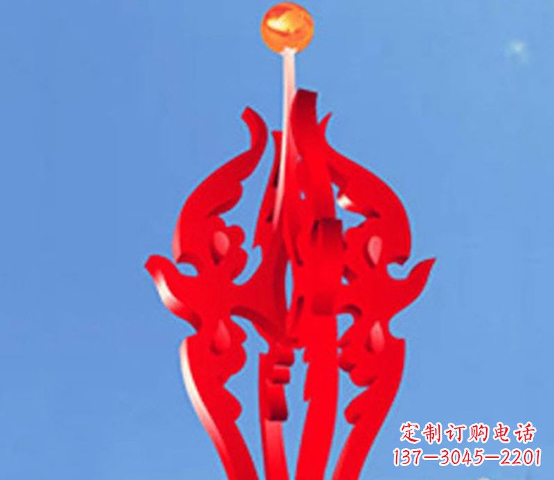 达州广场不锈钢火苗抽象雕塑