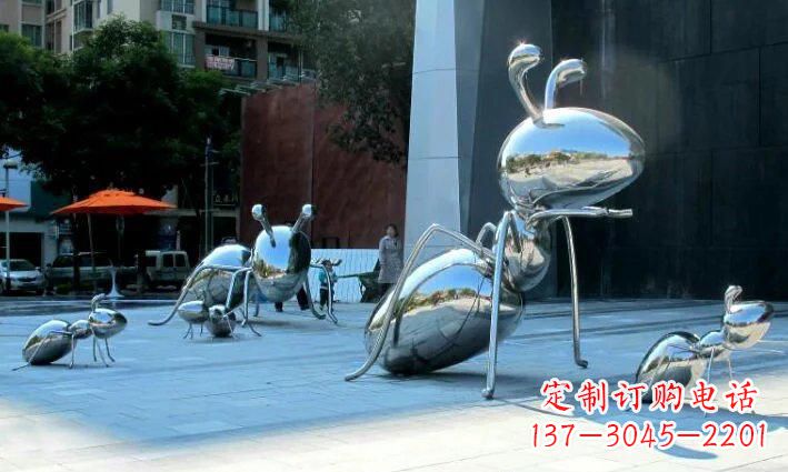 达州广场不锈钢蚂蚁雕塑