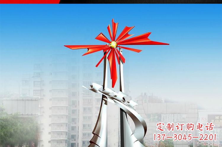 达州令人叹为观止的牡丹景观雕塑