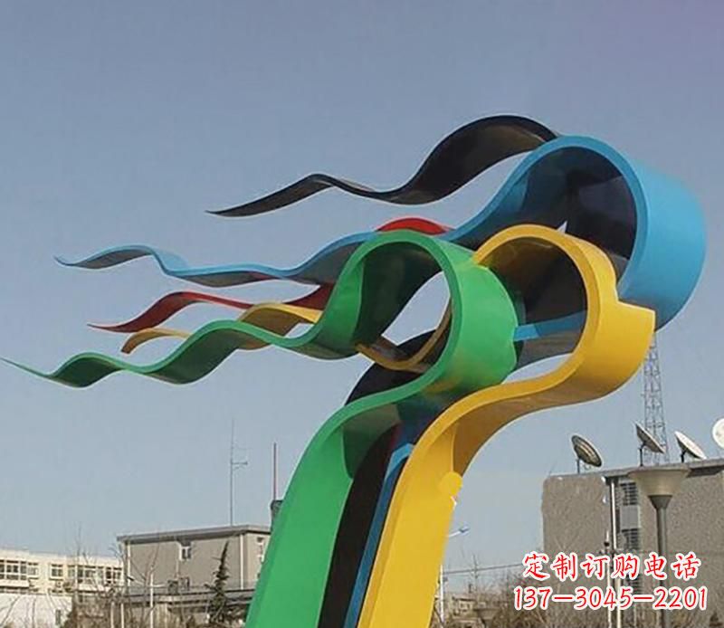 达州现代时尚飘带景观雕塑
