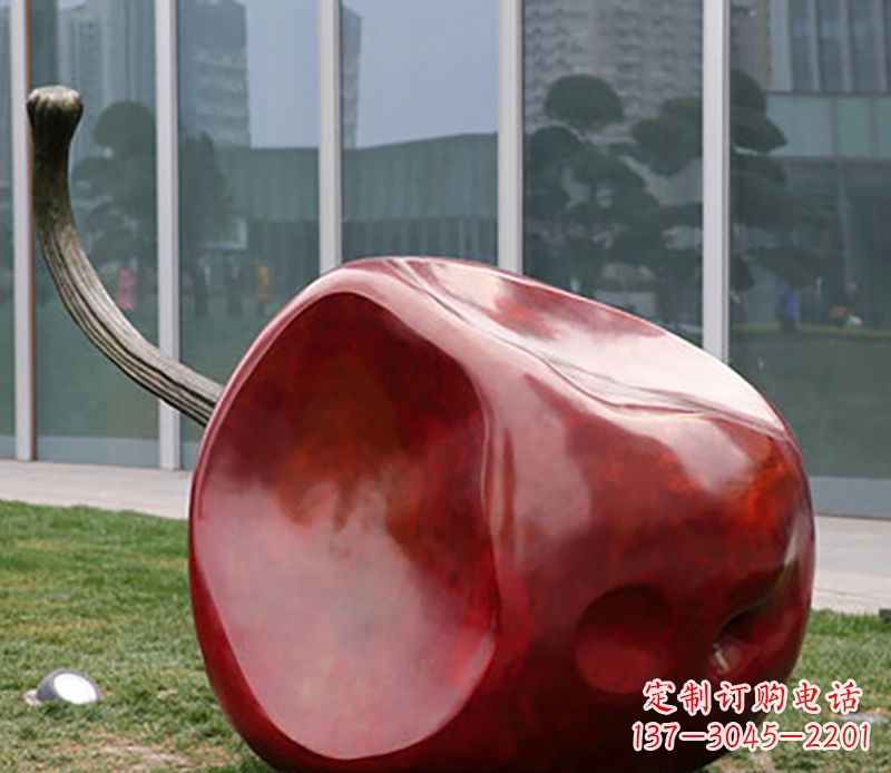 达州优雅大气的不锈钢苹果雕塑