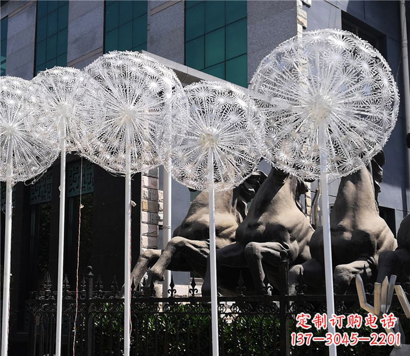 达州中领雕塑致力打造高档不锈钢蒲公英雕塑