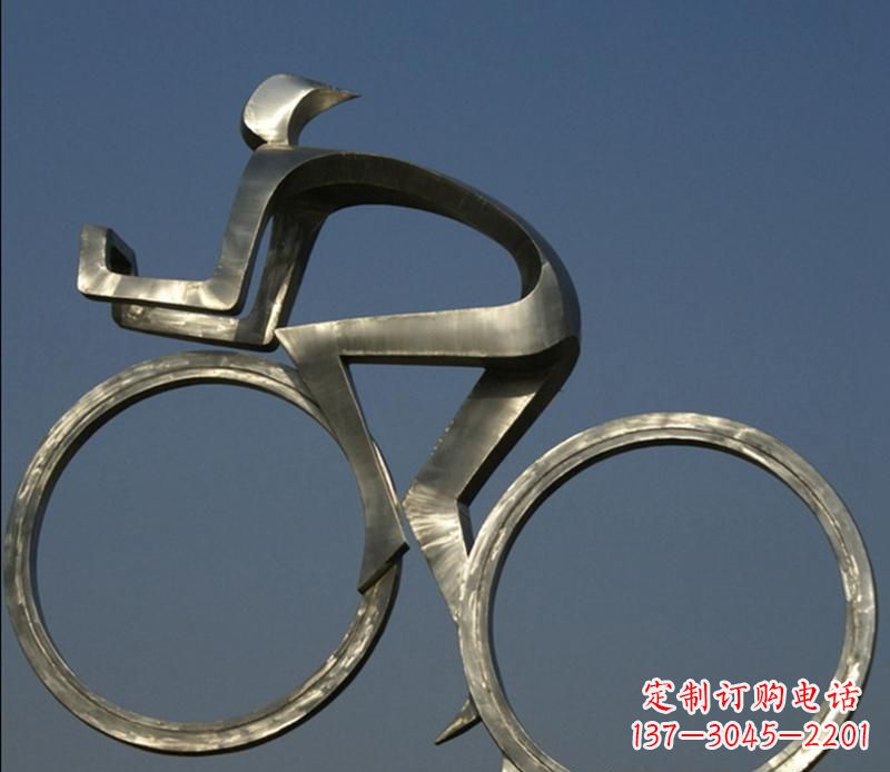 达州不锈钢骑自行车雕塑