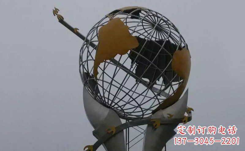 达州不锈钢大地手托雕塑