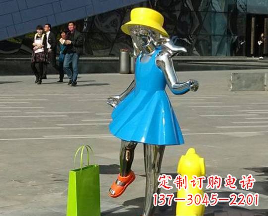 达州中领雕塑:极致的不锈钢小女孩雕塑