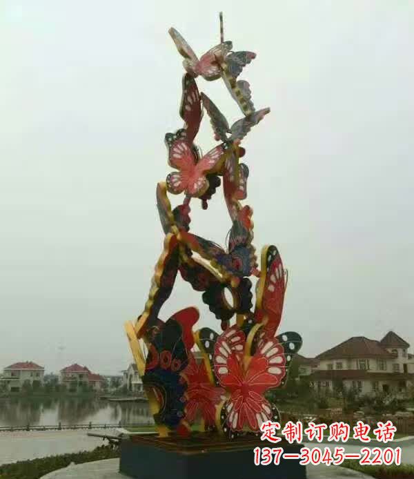 达州广场不锈钢造型蝴蝶雕塑