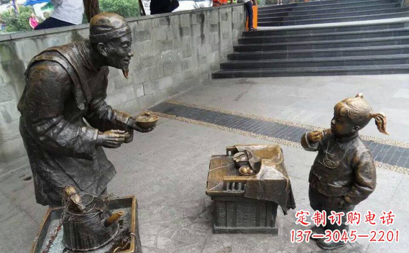 达州小女孩铜雕,古朴优雅
