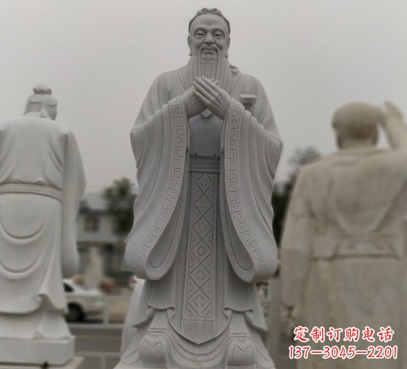 达州广场大理石孔子石雕