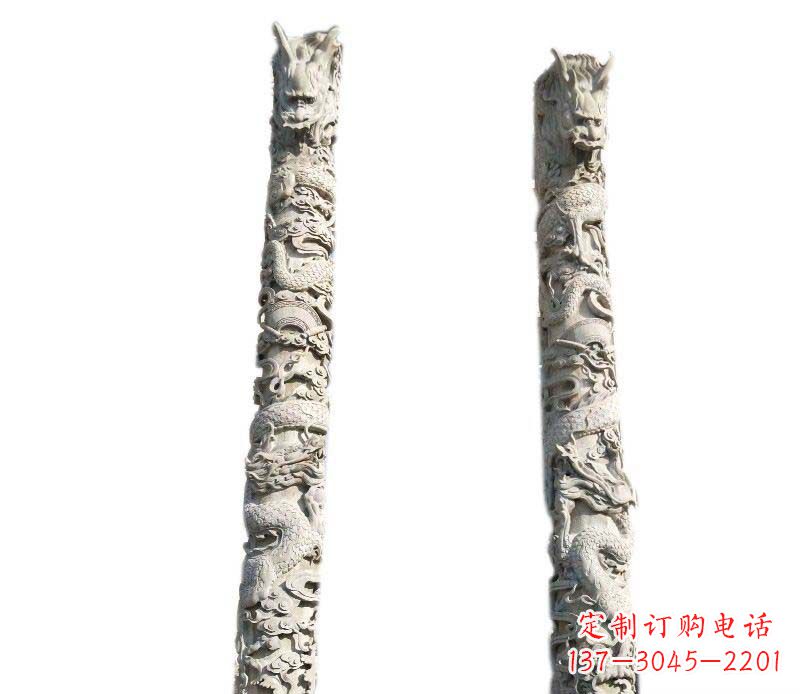 达州广场大理石龙柱景观石雕