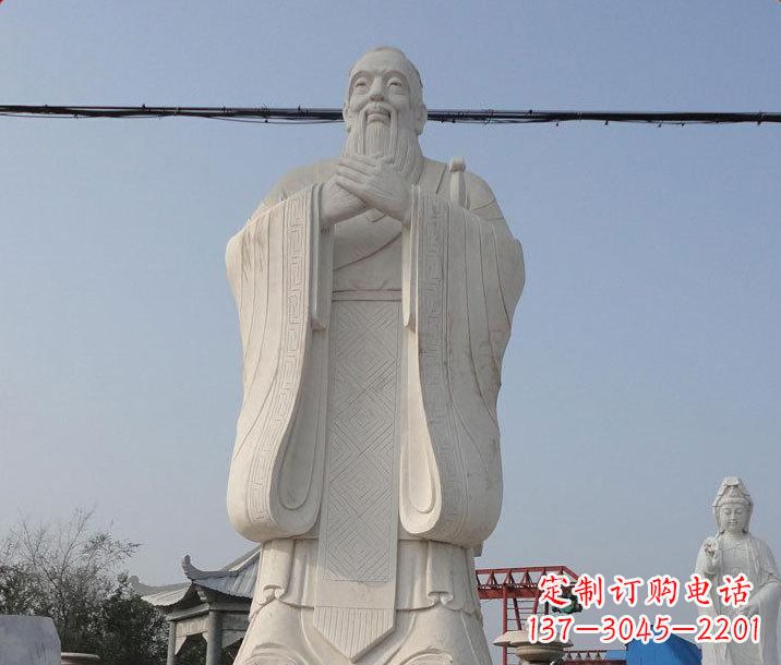 达州广场大型孔子石雕