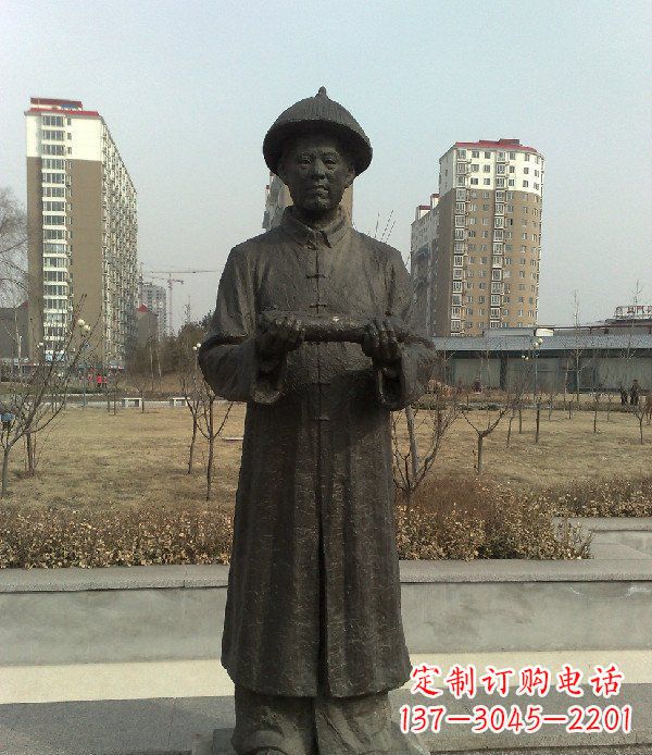 达州广场地方名人人物铜雕