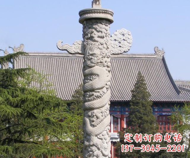 达州广场华表景观石雕 (2)