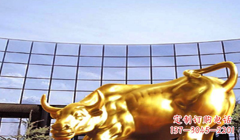 达州广场华尔街牛动物铜雕