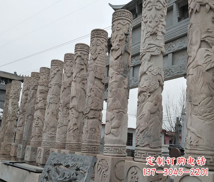达州广场景观12生肖石柱