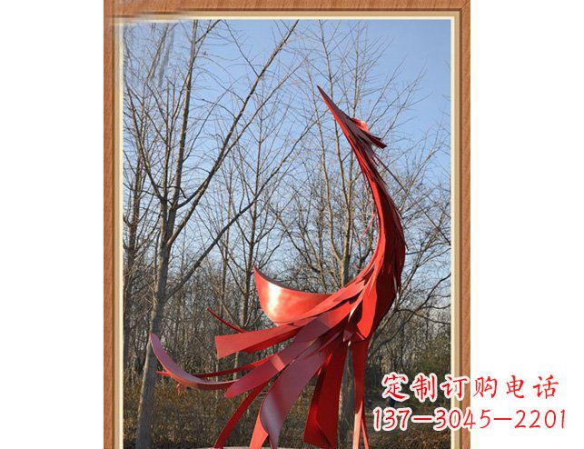 达州广场景观不锈钢凤凰雕塑