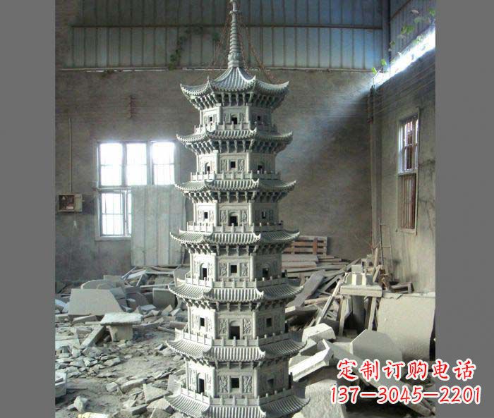 达州广场景观多层宝塔石雕