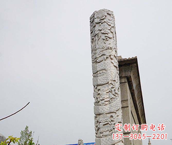 达州精美艺术品,象征霸气,盘龙柱石雕