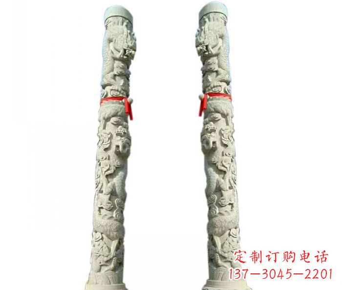 达州时尚的盘龙柱石雕,给你不一样的空间