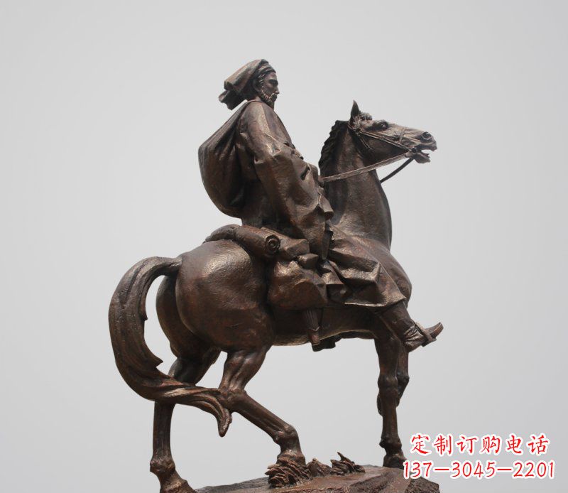 达州典雅欧式骑马人雕塑