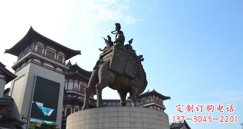 达州古典经典,丝绸柔情骆驼雕塑