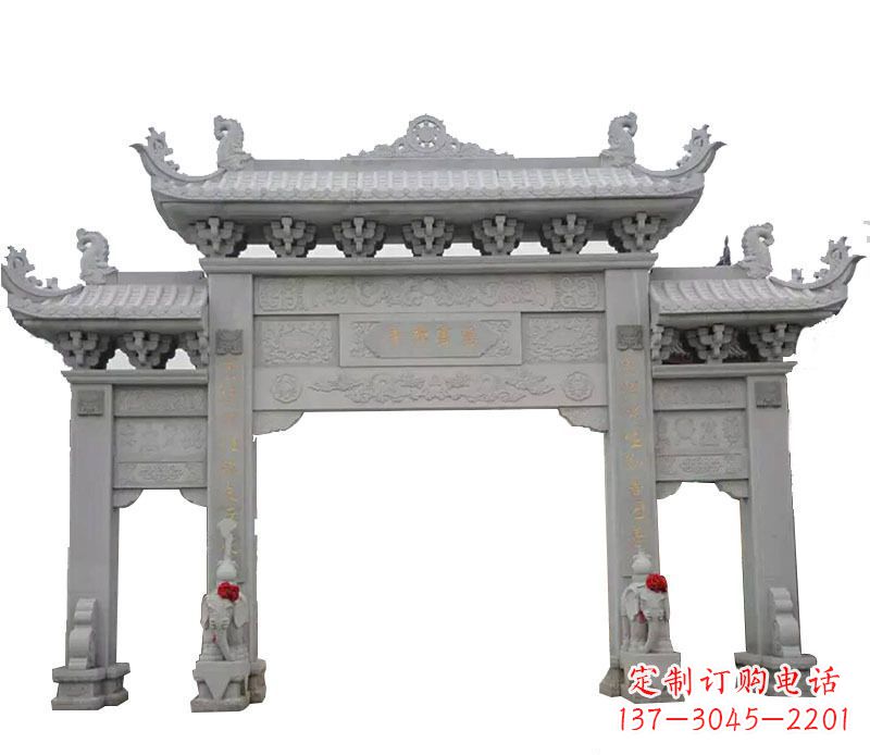 达州广场牌坊石艺雕塑,增添非凡的景观魅力