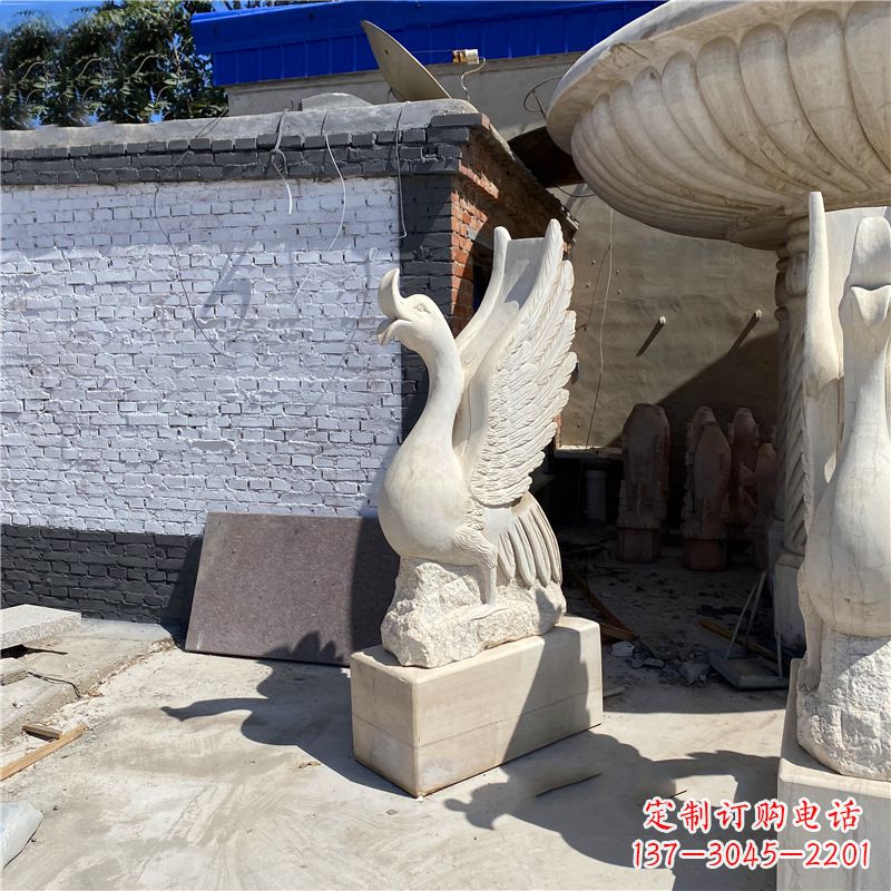 达州中领雕塑艺术精致天鹅雕塑