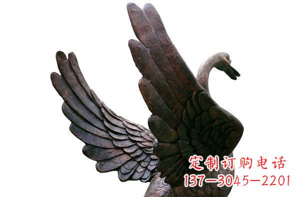 达州中领雕塑|优雅大气的铜雕天鹅