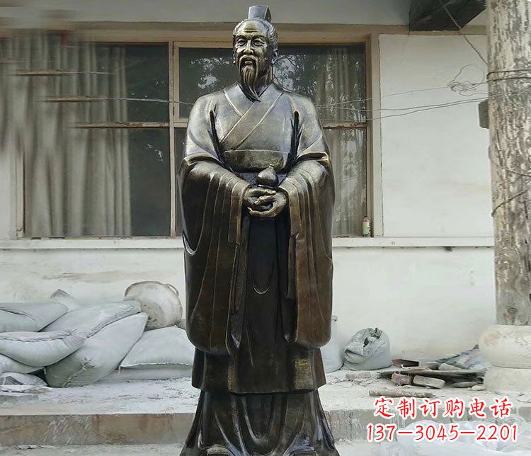 达州扁鹊人物铜雕塑,高雅栩栩如生