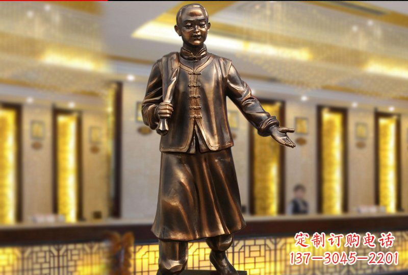 达州精致传统,店小二人物雕塑