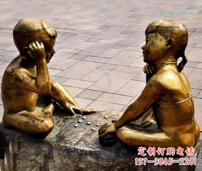 达州记忆印象:青春小孩铜雕