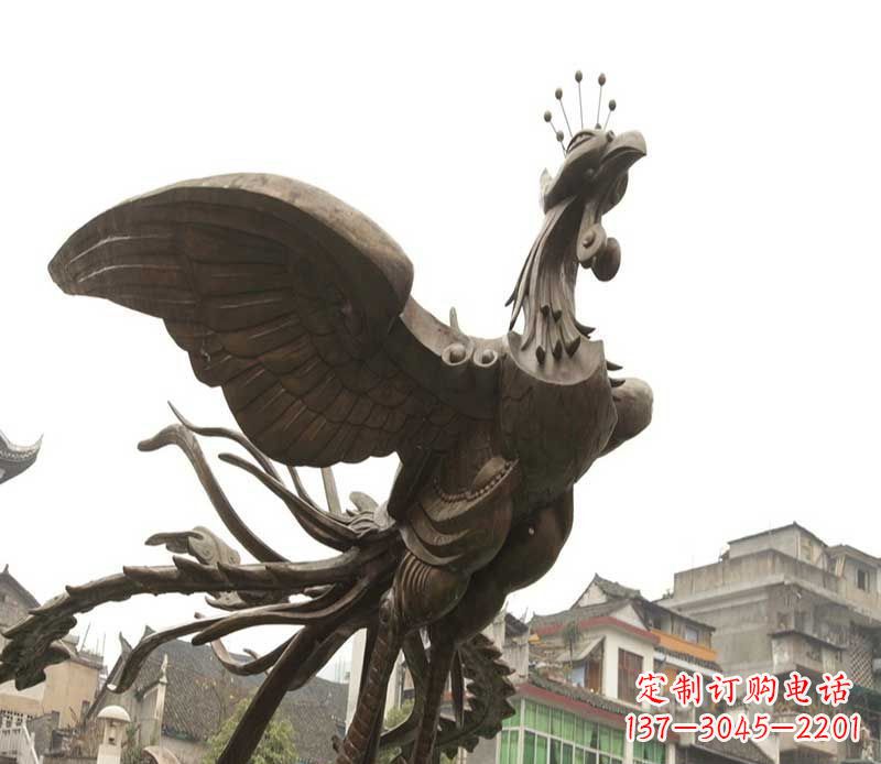 达州世界级凤凰景观铜雕