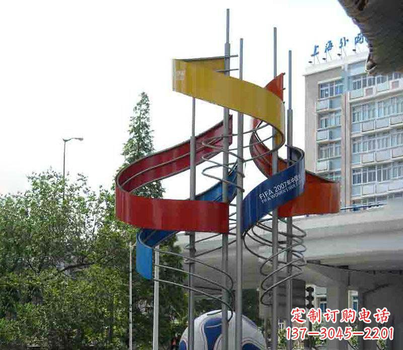 达州广场足球不锈钢雕塑
