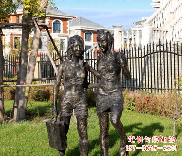 达州精致温润的女孩铜雕
