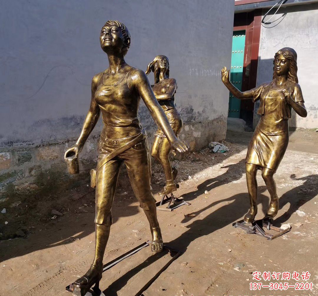 达州美女铜雕,精美绝伦!