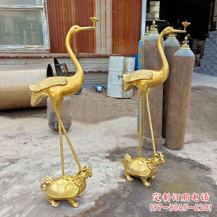达州精美的仙鹤铜雕,延年受益
