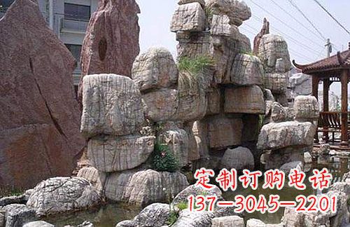 达州引领艺术,华丽山水:龟纹石假山雕塑