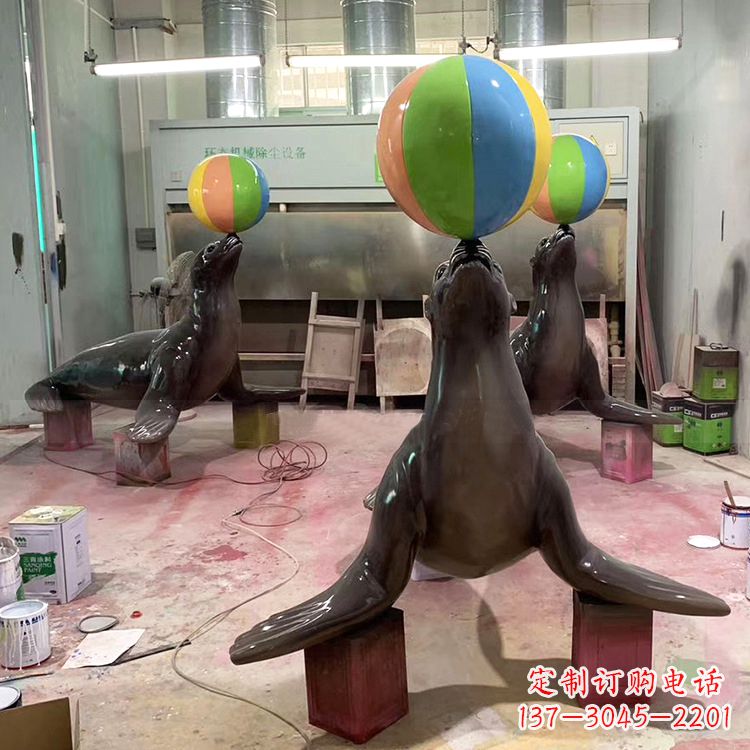 达州海豹玻璃钢雕塑,让您触手可及的自然风情