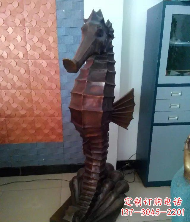 达州海马铸铜动物铜雕