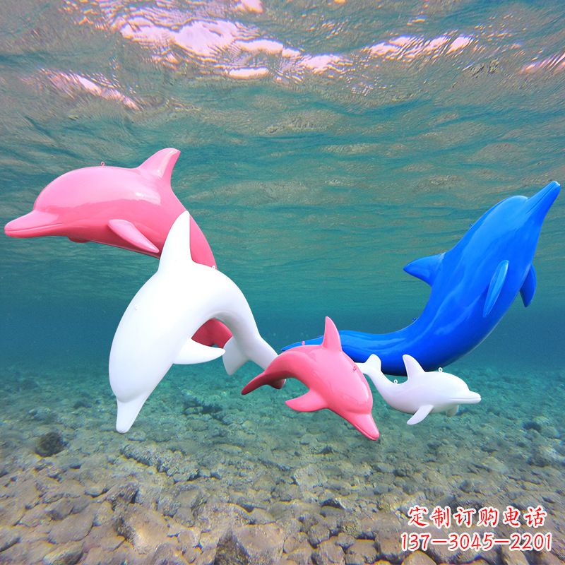达州海豚玻璃钢彩绘雕塑–彰显唯美与深情