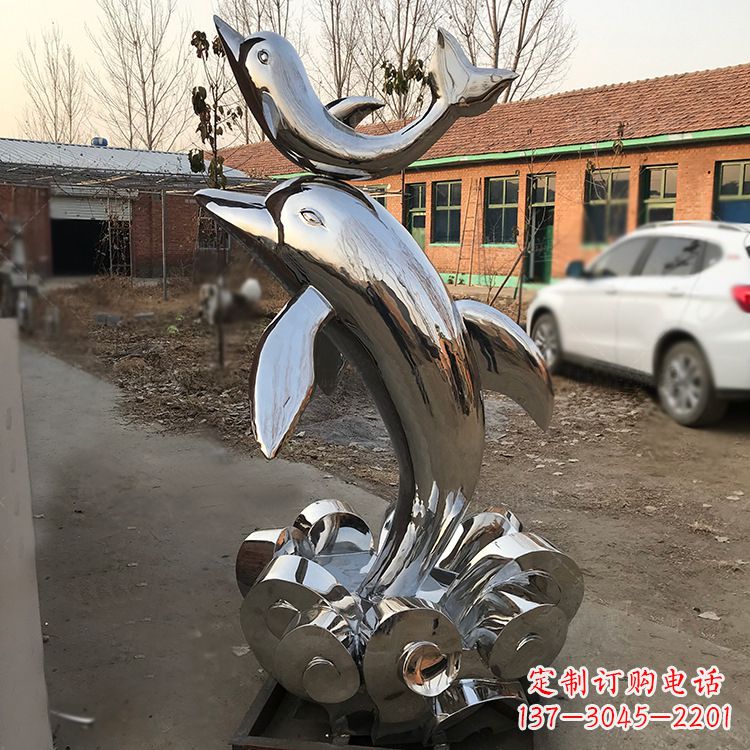 达州海豚不锈钢雕塑,带来动人惊喜