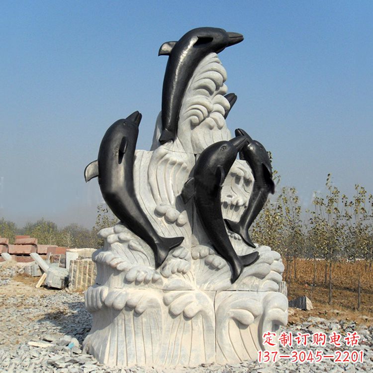 达州中领雕塑公司推出一款新的艺术品——海豚石…
