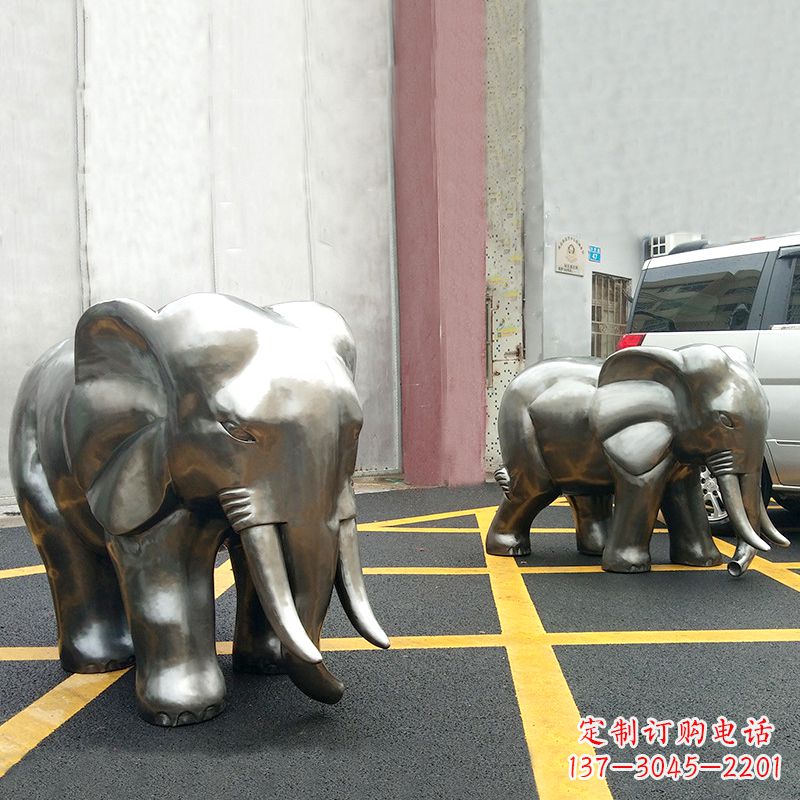 达州活力大象,不锈钢镜面雕塑