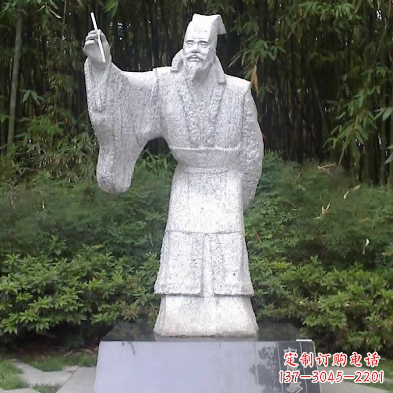 达州汉白玉白居易石雕像-中国古代著名诗人历史文化名人雕塑