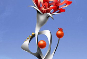 达州精美不锈钢石榴花雕塑，震撼了审美的眼睛