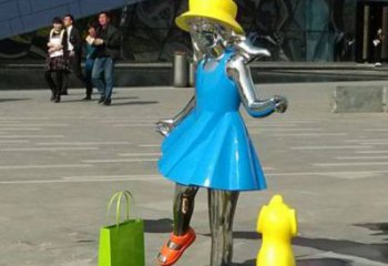 达州中领雕塑：极致的不锈钢小女孩雕塑