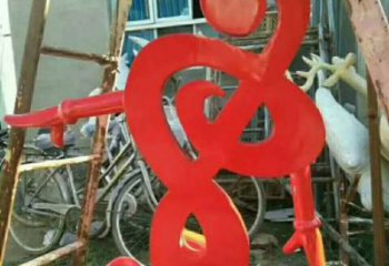 达州中领雕塑-不锈钢音符抽象雕塑