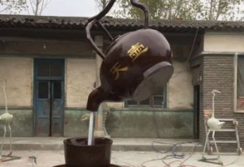 达州茶壶精美铜雕，为您打造经典景观雕塑
