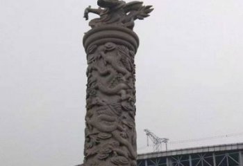 达州中领雕塑|仿古盘龙柱石雕